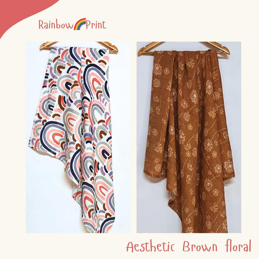 100% Cotton Muslin Cloth for Baby Towel/Swaddle Pack of 2, 120 * 100 cm(49 * 39) inches