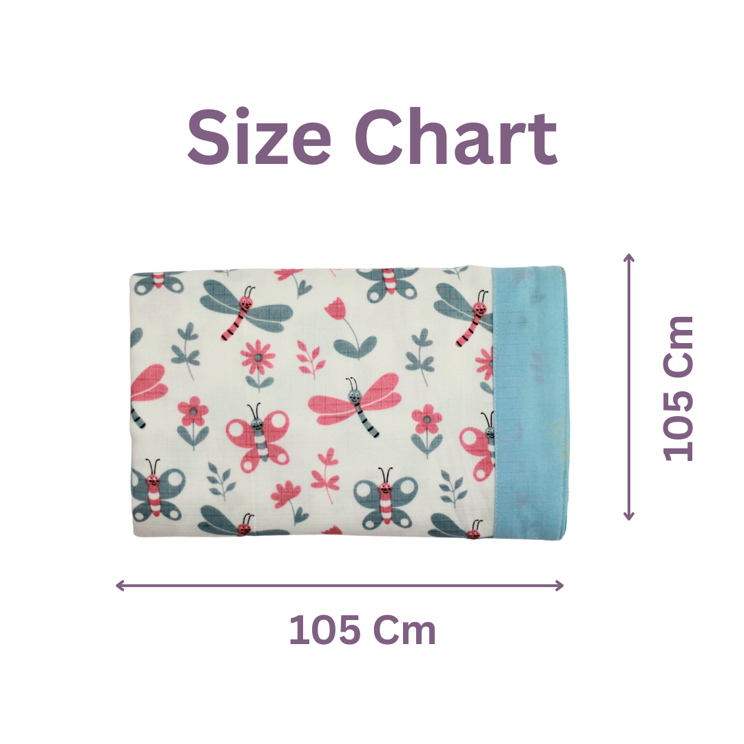Bigmoon Organic Muslin Reversible Baby Blanket – 6-Layer Soft Cotton Blanket for Newborns, Boys & Girls (105 x 105 cm Penquin Print)