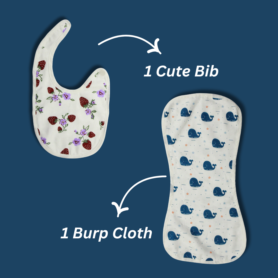 Newborn Baby Essentials Combo – 6-in-1 Organic Muslin Set (₹999 Only)