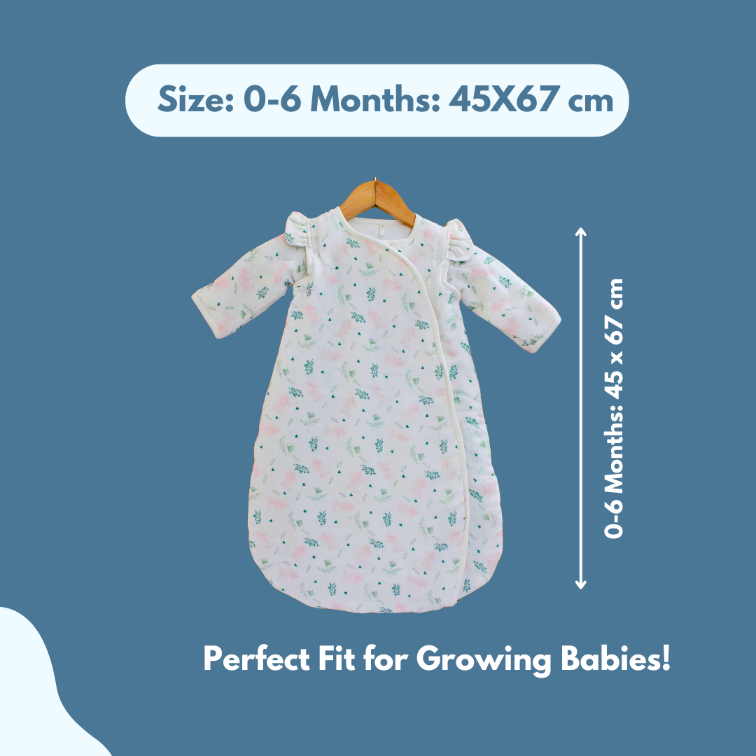 2.5 TOG 100% Cotton Baby wearable Blanket - Combo Pack of 2 for 0-6 Month (45 x 67 cm)