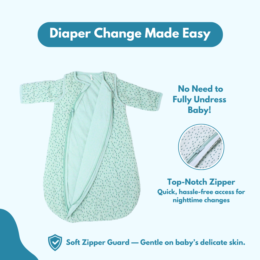 2.5 TOG 100% Cotton Sleep Sack, Floral Baby Wearable Blanket for 6-12 Month, 86x65 cm