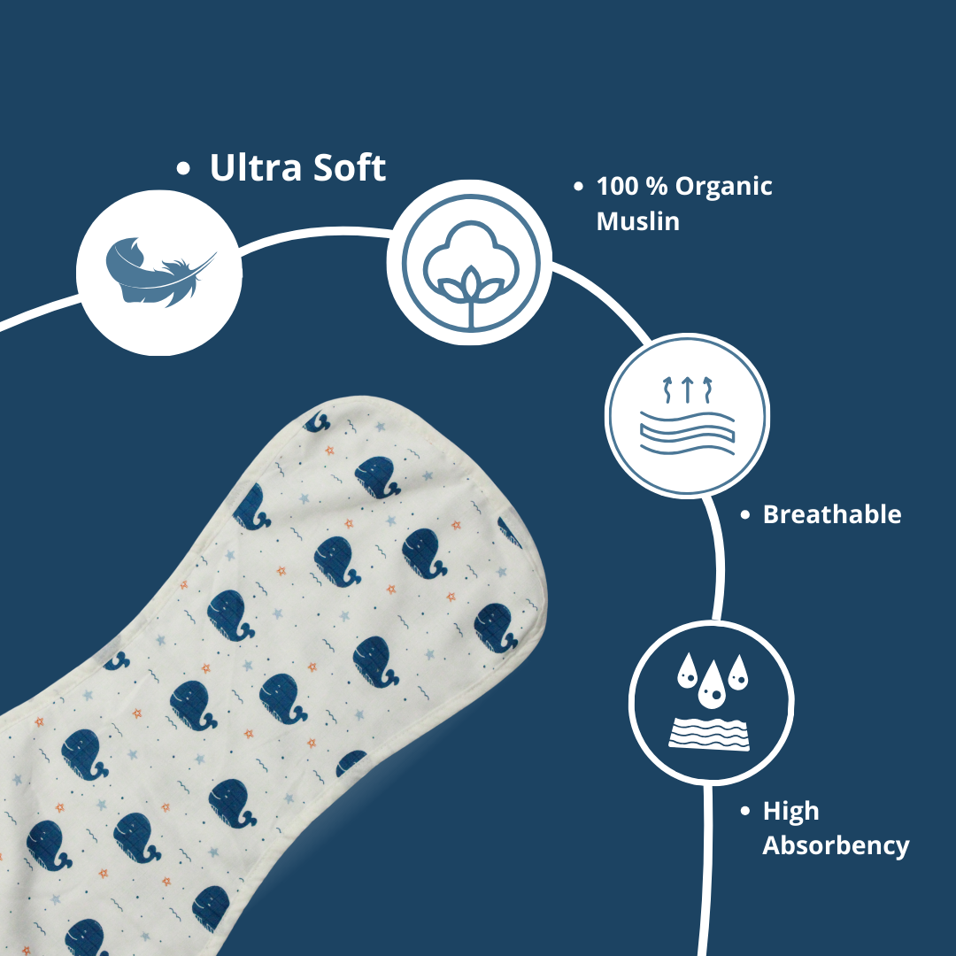 Gentle Muslin Burp Cloths