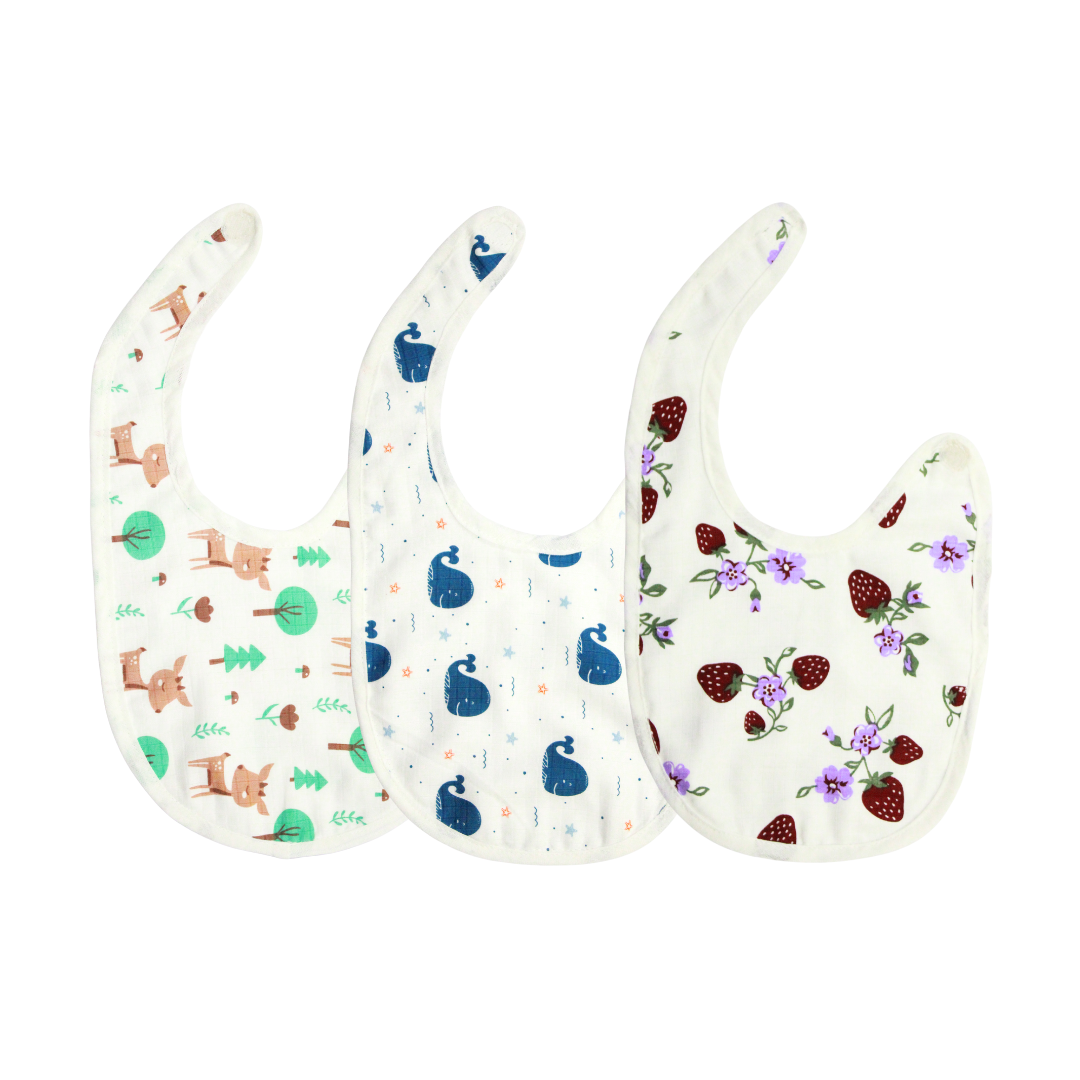Soft & Stylish Muslin Baby Bibs
