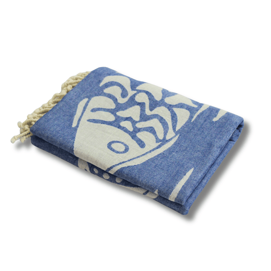 Blue Bamboo Bath Towel 190 x 95 cm - 380 GSM | Pack of 1