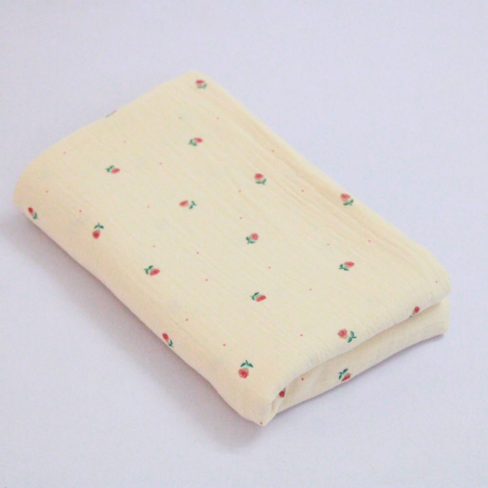 Delicate Pink Rosebud Muslin Swaddle Blanket | 120 x 100 cm , Pack of 1