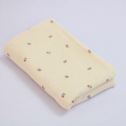 Delicate Pink Rosebud Muslin Swaddle Blanket | 120 x 100 cm , Pack of 1