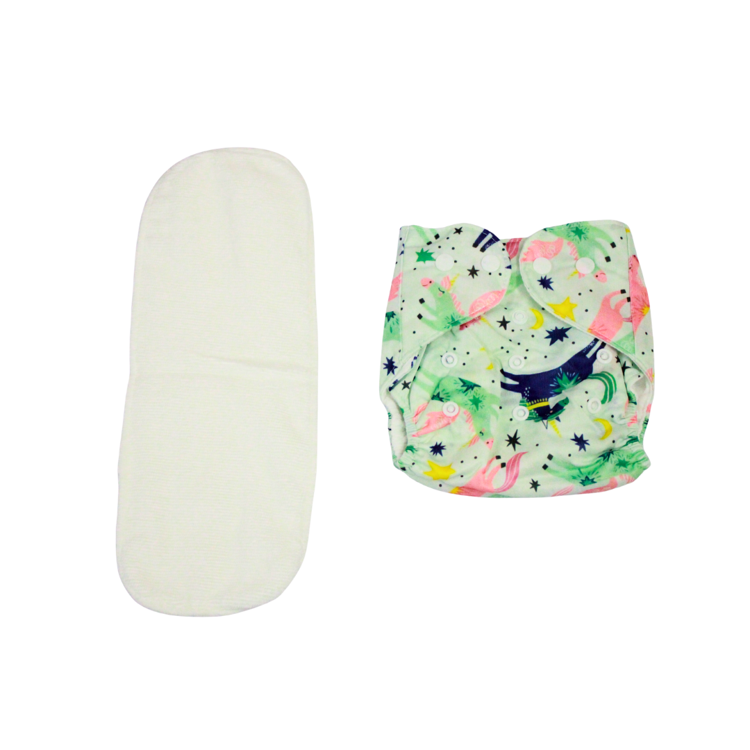 Unicorn Fantasy Adjustable Reusable Cloth Diaper with Insert Pad | 0–12 Months