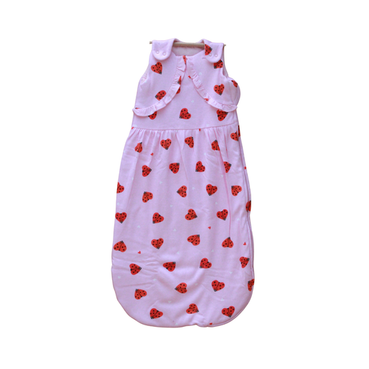 Organic Cotton Baby Sleep Sack 1.5 TOG, Pack of 1 – Pink Butterfly
