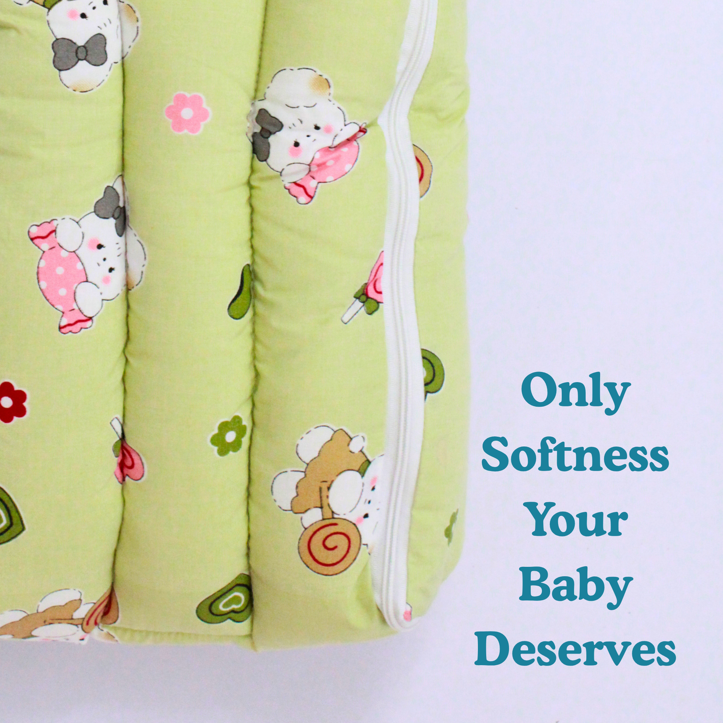 Little Dino Dreams Premium Cotton Baby Carry Nest with Hood & Secure Zip (0–6 Months)
