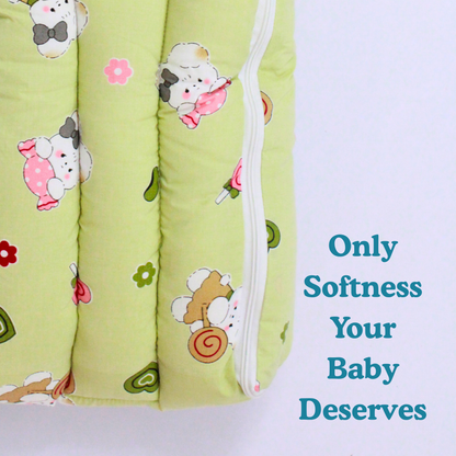 Little Dino Dreams Premium Cotton Baby Carry Nest with Hood & Secure Zip (0–6 Months)