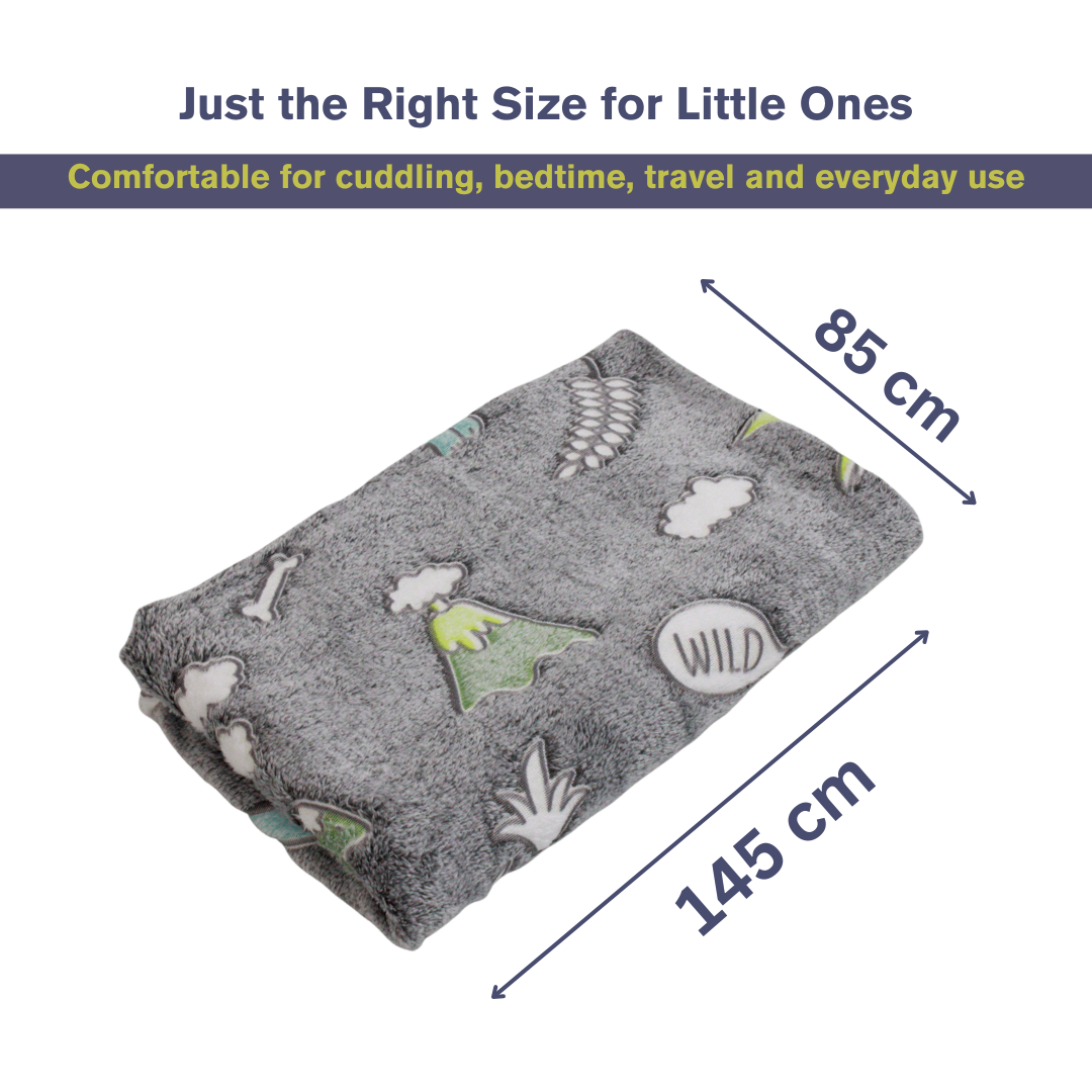 Wild Forest Glow in the Dark Baby Blanket for Kids – 145 × 85 cm | Pack of 1
