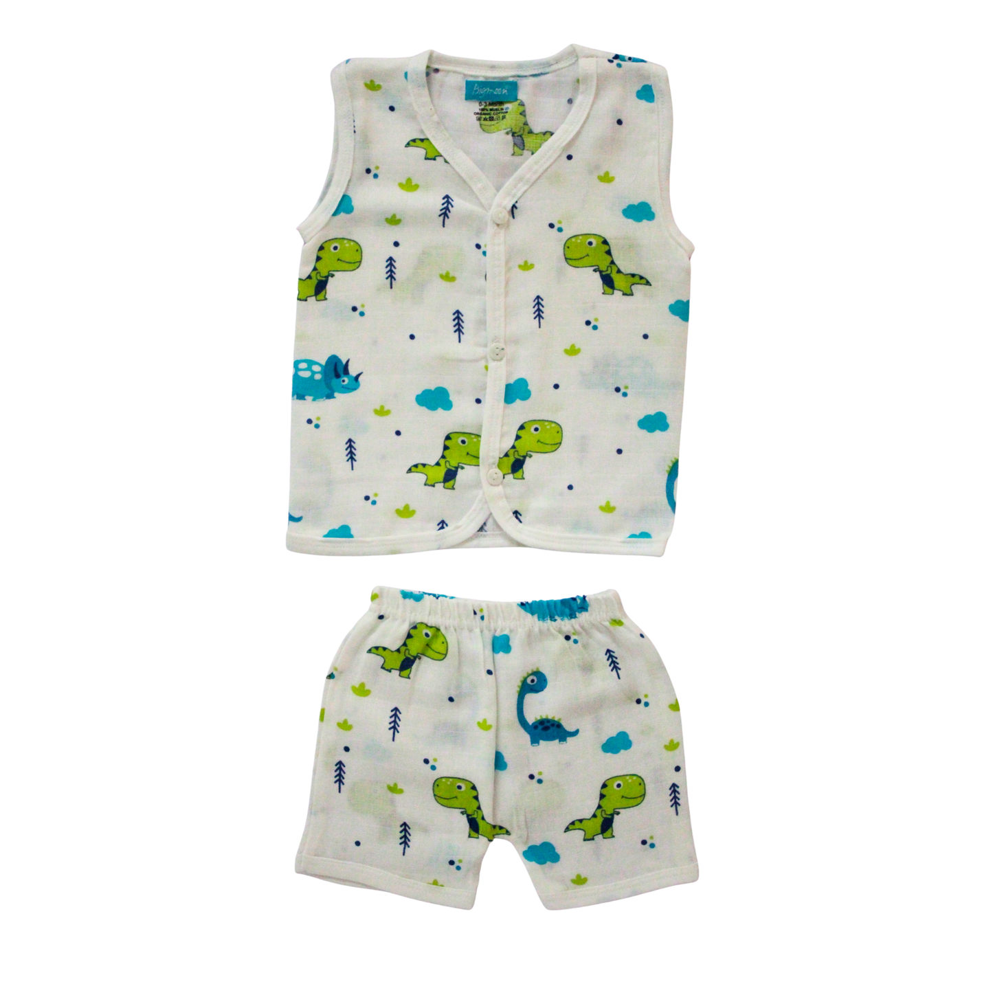 Dino Dreams Muslin Trouser Set | Pack of 1 | 3-6 Month