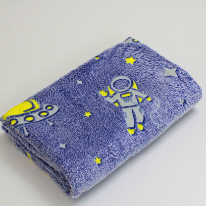 Space Travel Glow in the Dark Baby Blanket for Kids – 145 × 85 cm | Pack of 1