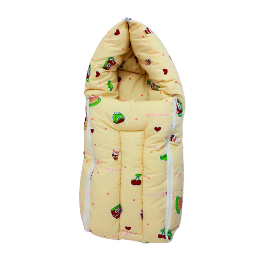 Tiny Teddy Premium Cotton Baby Carry Nest with Hood & Secure Zip (0–6 Months)