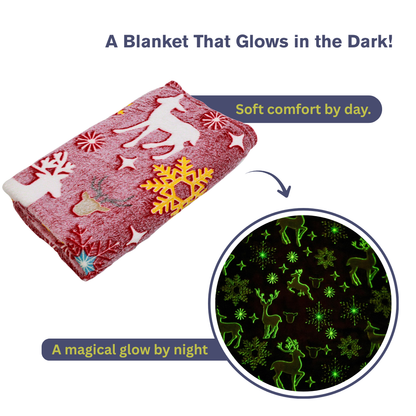 Winter Wonderland Glow in the Dark Baby Blanket for Kids – 145 × 85 cm | Pack of 1
