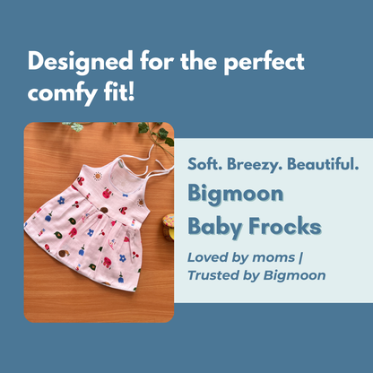 Muslin Cotton Baby Frocks | Pack of 3 | Ultra-Soft, knot-frocks