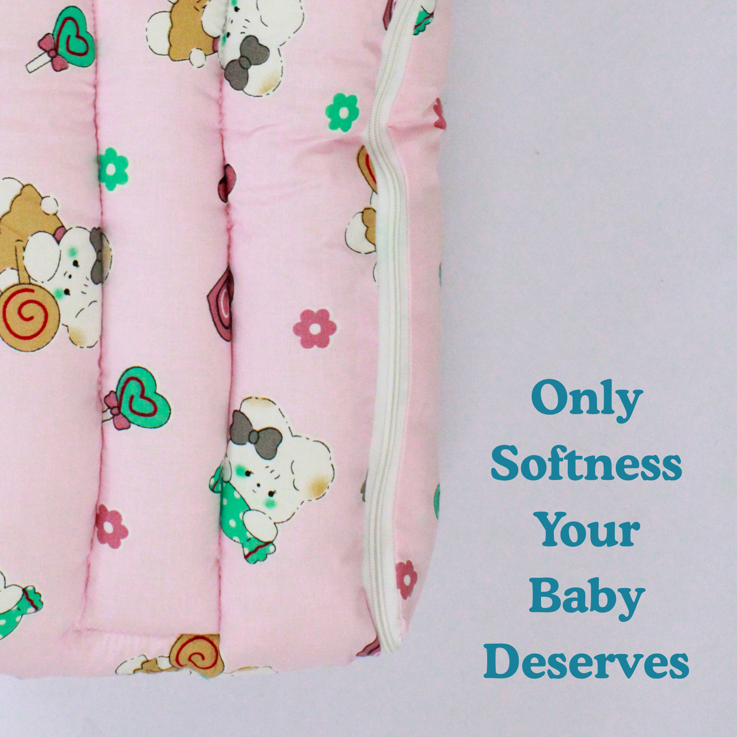 Sweet Bunny Premium Cotton Baby Carry Nest with Hood & Secure Zip (0–6 Months)