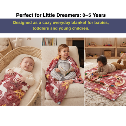 Winter Wonderland Glow in the Dark Baby Blanket for Kids – 145 × 85 cm | Pack of 1