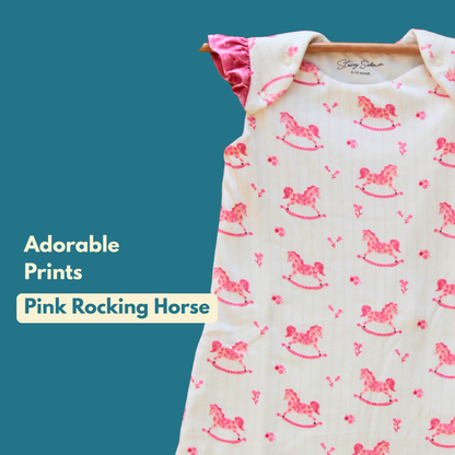 Organic Cotton Baby Sleep Sack 1.5 TOG, Pack of 1 – Pink Horse