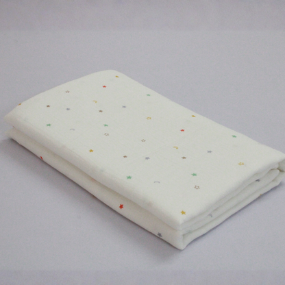 Muslin Swaddle Blanket for Newborn Baby (120 x 100 cm, Multicolour star , Pack of 1)