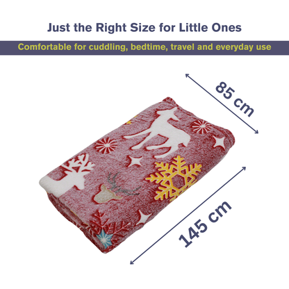 Winter Wonderland Glow in the Dark Baby Blanket for Kids – 145 × 85 cm | Pack of 1