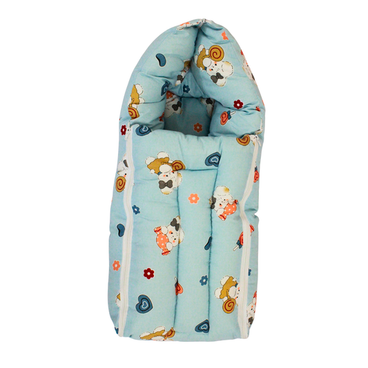 Happy Bear Premium Cotton Baby Carry Nest with Hood & Secure Zip (0–6 Months)