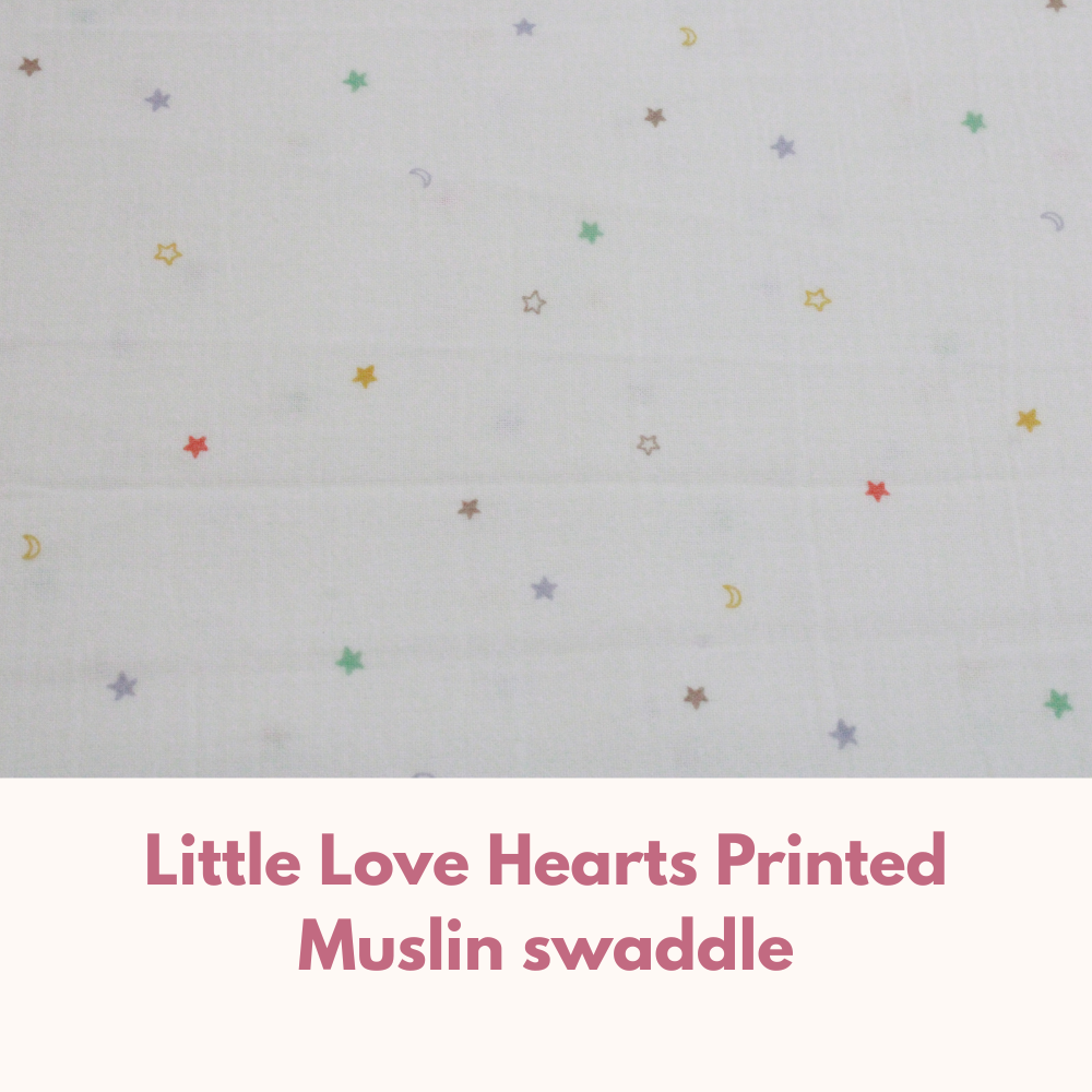 Muslin Swaddle Blanket for Newborn Baby (120 x 100 cm, Multicolour star , Pack of 1)