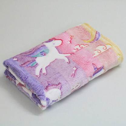 Unicorn & Stars Glow in the Dark Baby Blanket for Kids – 145 × 85 cm | Pack of 1