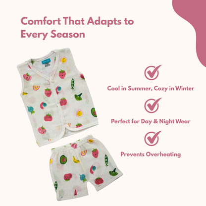 Little Harvest Muslin Trouser Set | Pack of 1 | 3-6 Month