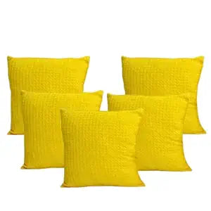 100% Cotton Waffle Textured Cushion Covers Set of 5 – 18x18 Inch