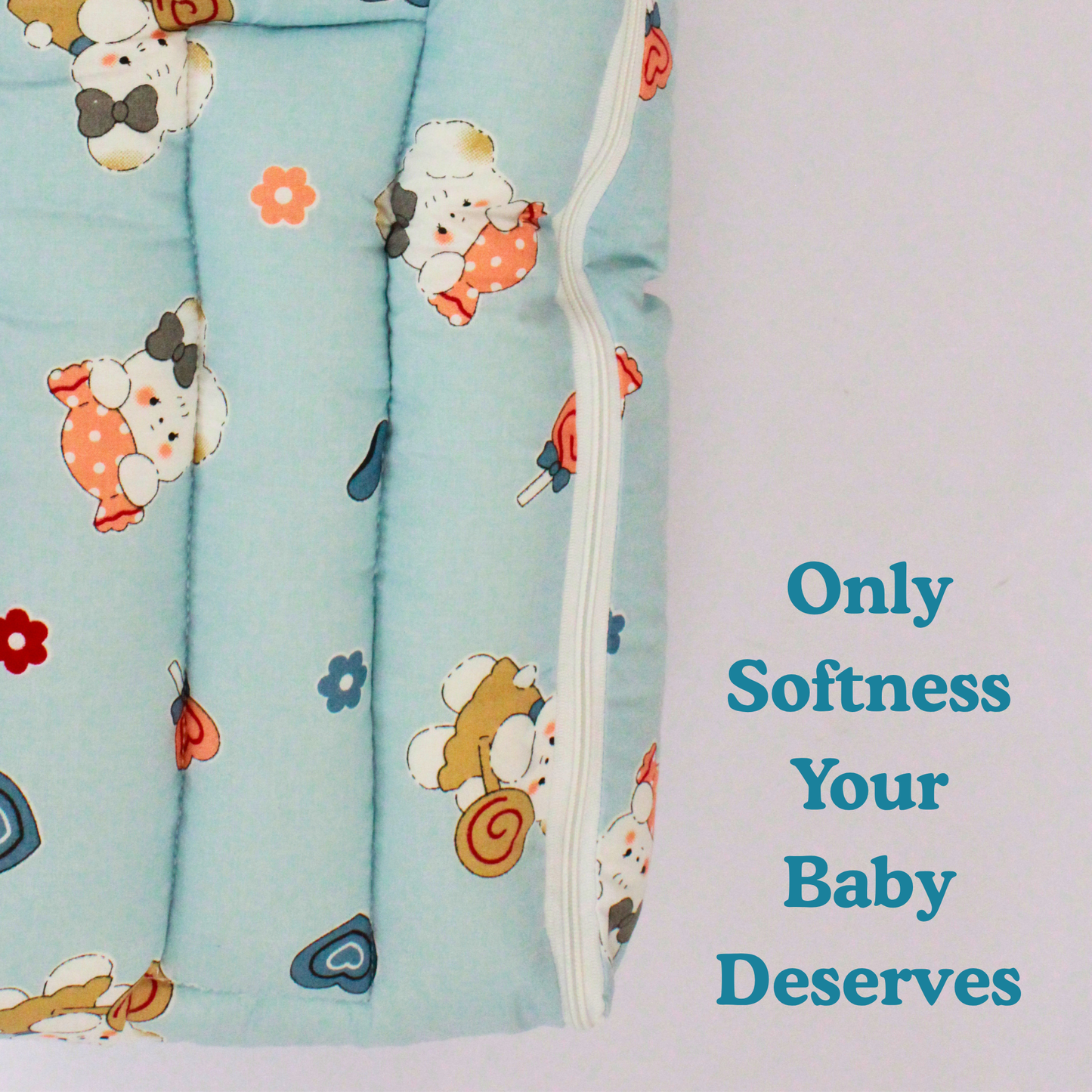 Happy Bear Premium Cotton Baby Carry Nest with Hood & Secure Zip (0–6 Months)