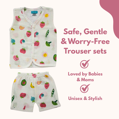 Little Harvest Muslin Trouser Set | Pack of 1 | 3-6 Month