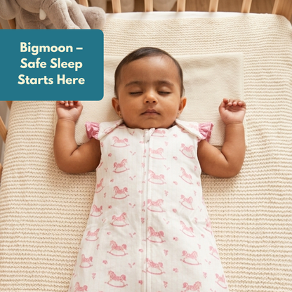 Organic Cotton Baby Sleep Sack 1.5 TOG, Pack of 1 – Pink Horse
