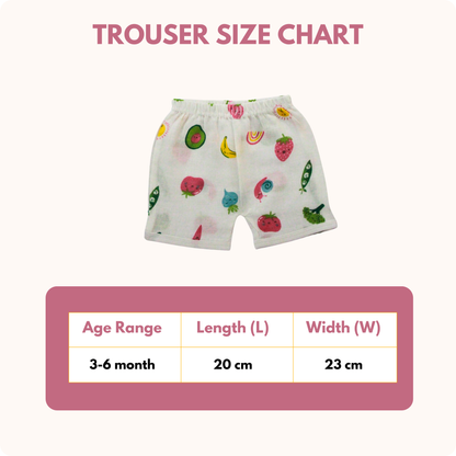 Little Harvest Muslin Trouser Set | Pack of 1 | 3-6 Month