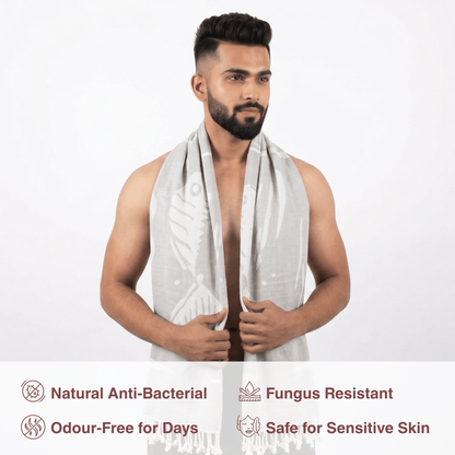 grey Bamboo Bath Towel 190 x 95 cm - 380 GSM | Pack of 1