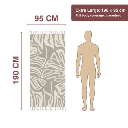 grey Bamboo Bath Towel 190 x 95 cm - 380 GSM | Pack of 1