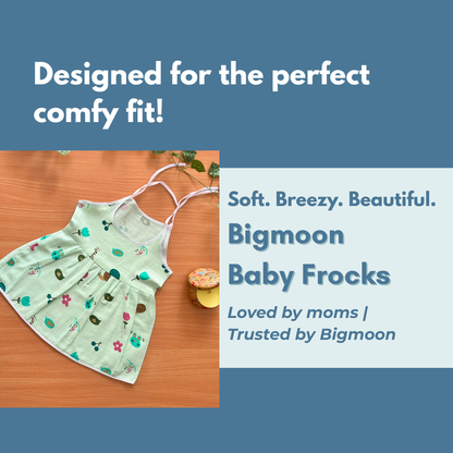 Muslin Cotton Baby Frocks | Pack of 3 | Ultra-Soft, knot-frocks
