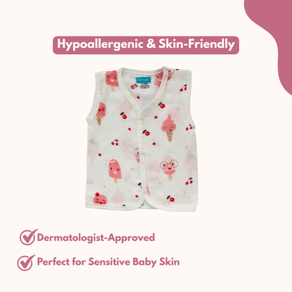 Cherry Popsicle Muslin Trouser Set | Pack of 1 | 3-6 Month