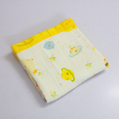 6 Layer Little Space Adventure Print Baby Blanket 110x100 cm - Pack of 1
