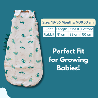 Organic Cotton Baby Sleep Sack 1.5 TOG, Pack of 1 – Dragon Adventure