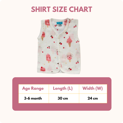 Cherry Popsicle Muslin Trouser Set | Pack of 1 | 3-6 Month