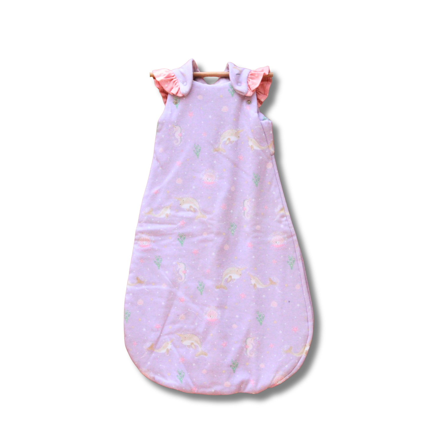 Organic Cotton Baby Sleep Sack 1.5 TOG, Pack of 1 – Lavender Narwhal