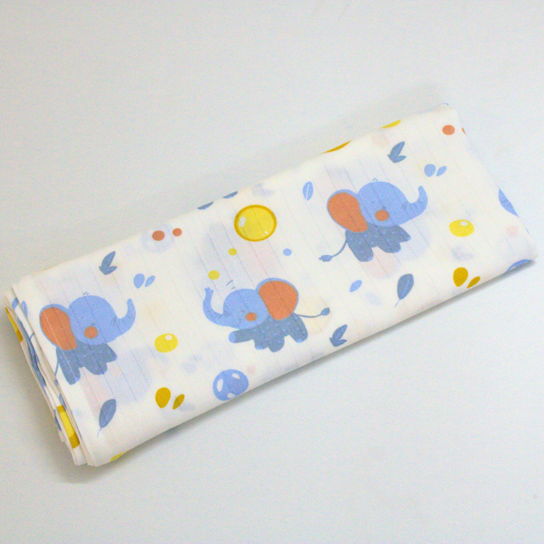 Little Elephant 100% Organic Muslin Baby Bath Towel (100 × 70 cm)