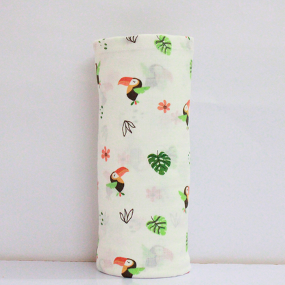 Tropical Toucan Tales 100% GOTS Certified | Double Layer | Muslin Swaddle (75 × 75 cm,Pack of 1)