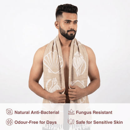 beige Bamboo Bath Towel 190 x 95 cm - 380 GSM | Pack of 1