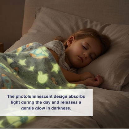 Space station Star Glow in the Dark Baby Blanket for Kids – 145 × 85 cm | Pack of 1