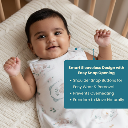 Organic Cotton Baby Sleep Sack 1.5 TOG, Pack of 1 – Rabbit Meadow