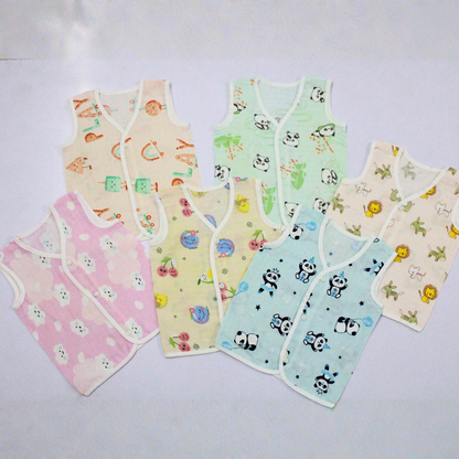 100% Cotton Muslin Button Jabla for Newborns & Infants | Pack of 5