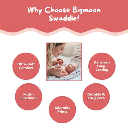 100% Cotton Muslin Cloth for Baby Towel/Swaddle Pack of 2, 120 * 100 cm(49 * 39) inches