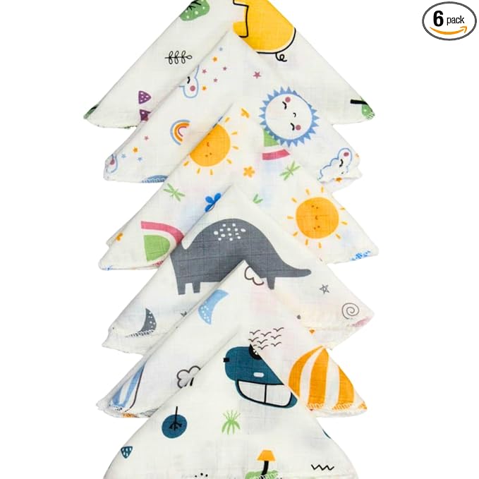 Organic Muslin Baby Premium Face Towels 16x16 Inch